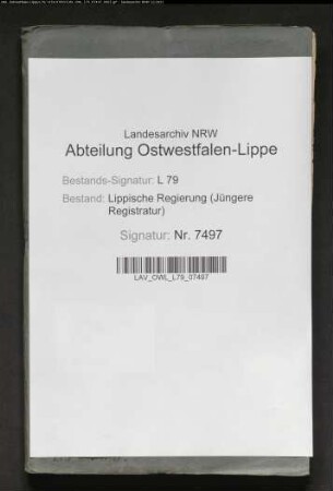 Kommunalwege im Bezirk der Stadt Lemgo - Band 1