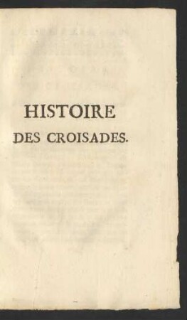 Histoire Des Croisades