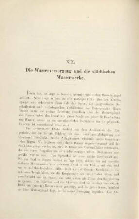 XIX. Die Wasserversorgung und die städtischen Wasserwerke