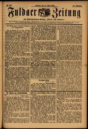 Ausgabe vom Freitag, den 12. Juni 1896.