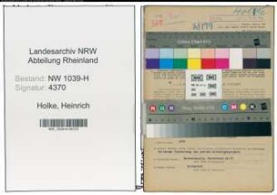 Entnazifizierung Heinrich Holke , geb. 24.04.1913 (Angestellter)