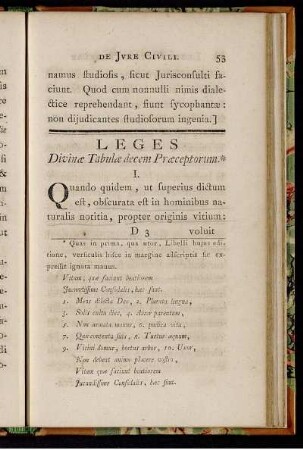 Leges Divinæ Tabulæ decem Præceptorum.