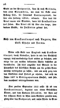 Reise von Konstantinopel nach Angora, über Eski Shehr und Yerma.