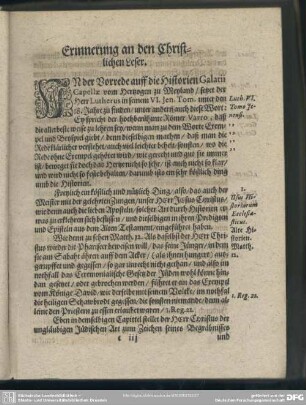 Erinnerung an den Christlichen Leser