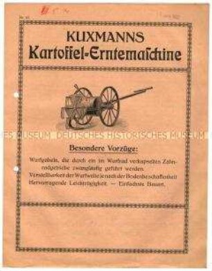 Kuxmanns Kartoffel-Erntemaschine