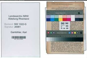 Entnazifizierung Karl Gambihler , geb. 06.06.1887 (Kellner)