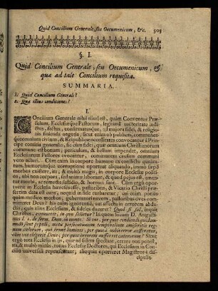 303-305, § I. Quid Concilium Generale, seu Oecumenicum, quae ad tale Concilium requisita