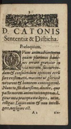 Praeloquium.
