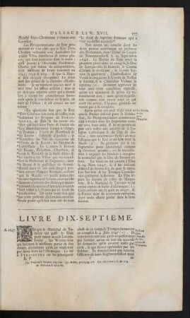 Livre Dix-Septieme