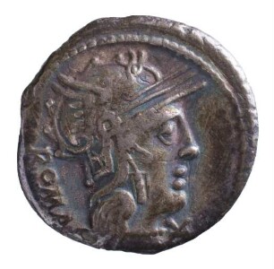 Münze, Denar, 127 v.Chr.
