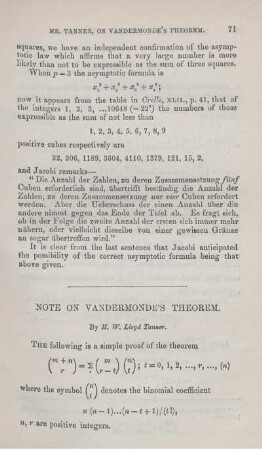 Note on vandermonde´s theorem.