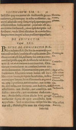 De Adiunctis. Caput XXII.