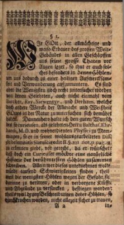 Anmerckungen von der Baumans-Höhle : wie er sie selbst a. 1734, d. 21. May befunden