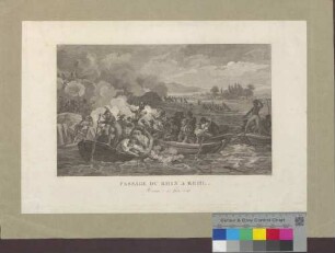 "Passage du Rhin á Kehl. Moreau - 24 Juin 1796."