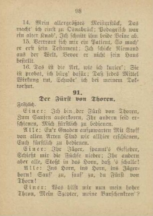91. Der Fürst von Thoren
