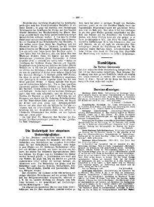 Die Beliebtheit der einzelnen Unterrichtsfächer : 2. Beilage Nr. 46