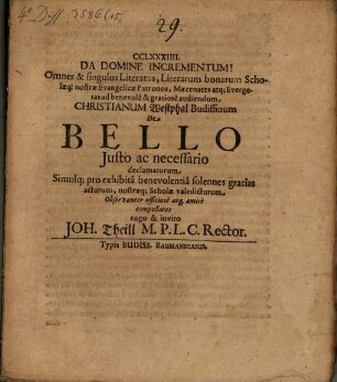 De bello iusto ac necessario