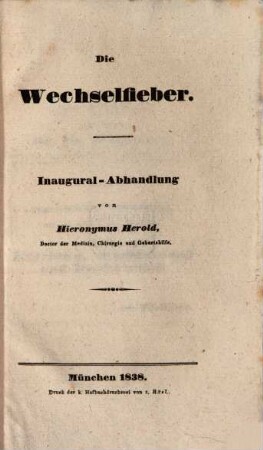 Die Wechselfieber