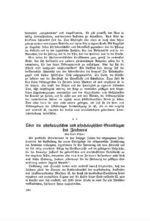 Über die physiologischen und psychologischen Grundlagen des Zeichnens