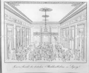 Leipzig, Innenansicht der Buchhändlerbörse