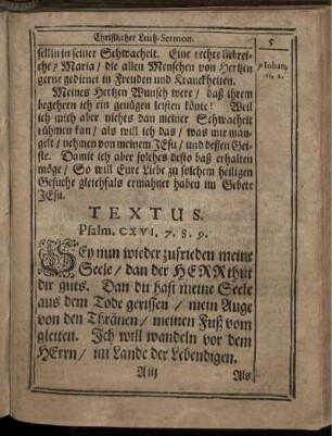 "Textus" und "Eingang"