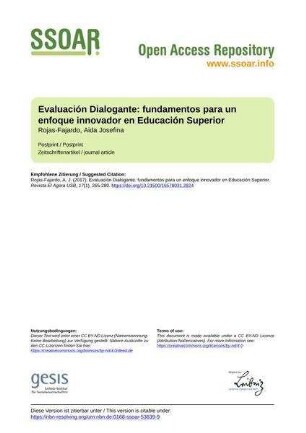 Evaluación Dialogante: fundamentos para un enfoque innovador en Educación Superior