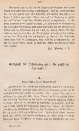 479-498 Geschichte der Auflehnung gegen die päpstliche Autorität