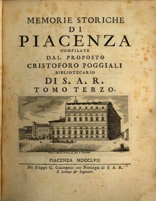 Memorie Storiche Di Piacenza, 3