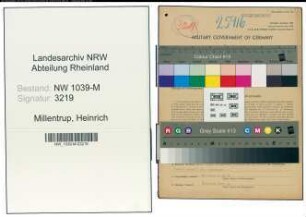 Entnazifizierung Heinrich Millentrup , geb. 06.08.1902 (Fleischbeschauer)