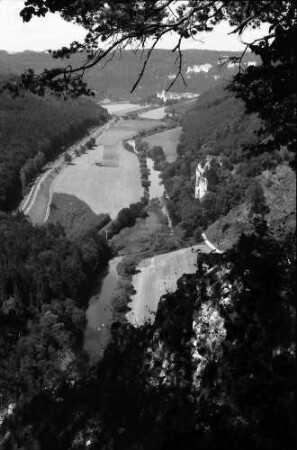 Beuron: Aussichtspunkt, Panorama Donautal mit Beuron