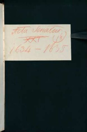 Acta Senatus 18 1634 - 1635