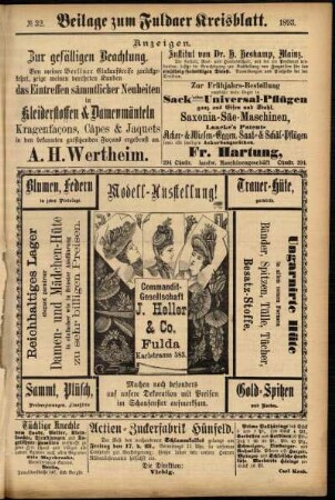 Zweite Ausgabe vom Donnerstag, den 16. März 1893.