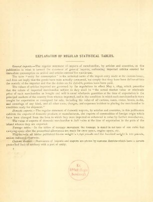 Explanation of regular statistical tables