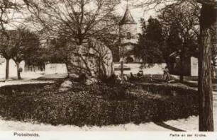Probstheida: Partie an der Kirche