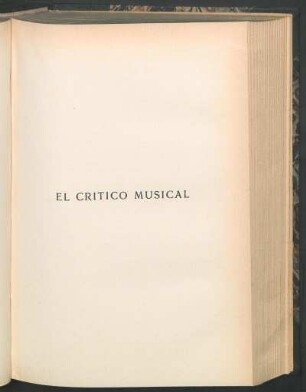 El crítico musical