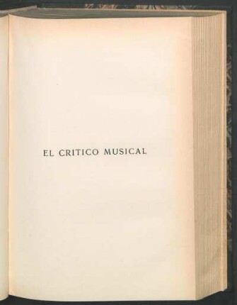 El crítico musical
