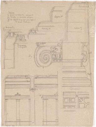 Klenze, Leo von; St. Petersburg (Russland); Eremitage - Vorzimmer 1. OG (Details)