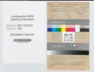Entnazifizierung Heinrich Schuettfort, geb. 22.04.1896 (Reg.Obersekretaer)