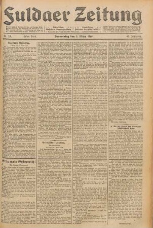 Ausgabe vom Donnerstag, den 05. März 1914.