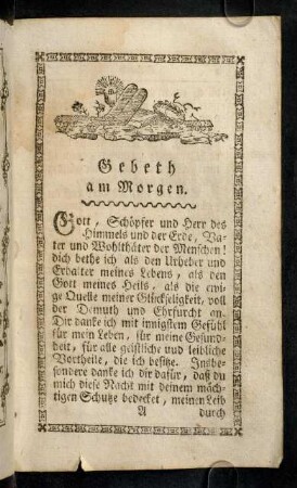 1-13, Gebeth am Morgen. - Gebeth am Abend.