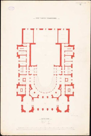Stadttheater, Magdeburg: Grundriss 1. Rang 1:100