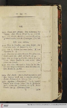 VII. (Nr. 3452-5489)