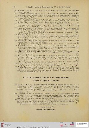 III. Französische Bücher mit Illustrationen (Nr. 646 - 878)