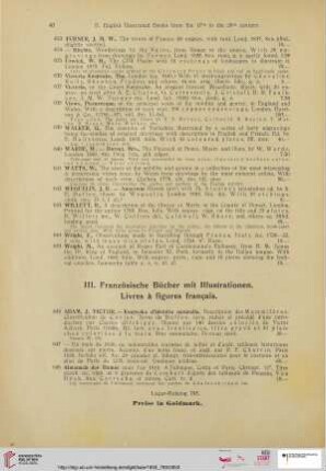 III. Französische Bücher mit Illustrationen (Nr. 646 - 878)