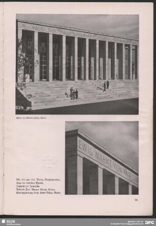Reichssportfeld, Haus des deutschen Sports, Inschrift der Jahnhalle [Detail]