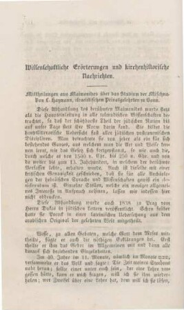 152-220 Wissenschaftliche Erörterungen und kirchenhistorische Nachrichten