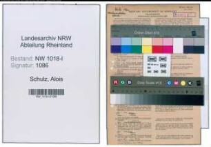 Entnazifizierung Alois Schulz , geb. 04.05.1890 (Steuersekretaer)