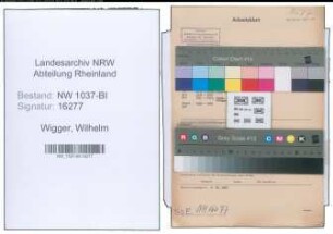 Entnazifizierung Wilhelm Wigger , geb. 23.11.1910 (Stadtinspektor)
