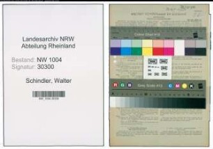 Entnazifizierung Walter Schindler , geb. 10.10.1905 (Schlosser)