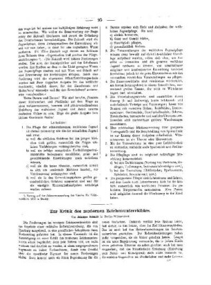 Zur Kritik des modernen Zeichenunterrichtes
